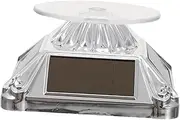 TIDTALEO 1Pc Solar Rotating Jewelry Display Stand Elegant Showcase for Watches Bracelets Rings for Retail Home Decor