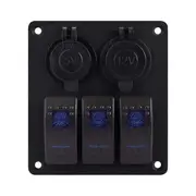 Bowline Switch Panel 3 Rocker 2 USB Plus Cigarette Socket