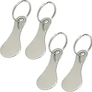 EZONEDEAL Shopping Trolley Token Keychain - Metal Quarter Holder Key Ring for Grocery Cart - Alloy Keyring (Silver)