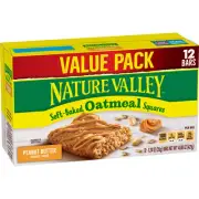 Soft-Baked Oatmeal Squares, Peanut Butter Breakfast Snacks, 12 ct, 14.88 OZ