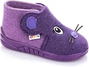 [GOKIDS] Natural Felt Children's Slippers for Boys Girls Animal Designs Wool Felt Shoes 19-27