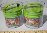 2x Prepara Evak Fresh Saver, Small-Short Airless Canister 1 Qt.