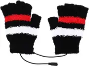 [SUPVOX] Heating Half Finger Gloves for Winter Men's Touchscreen Gloves Electric Heated Winter Men