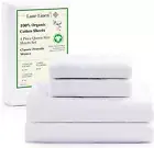 LANE LINEN 100% Organic Cotton Queen Sheet Set, 4Pc Cotton Sheets Queen Size Bed