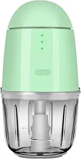 Food Processor - Cordless Mini Food Processor & Portable Small Food Chopper for Vegetables Fruit Salad Onion Garlic,Kitchen, 1.3Cup 10 0z,150 Watts,Glass Container Dishwasher Safe (Green)