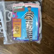 VINTAGE COLLEGEVILLE HALLOWEEN PARTY COSTUME CONVICT ADULT Large New