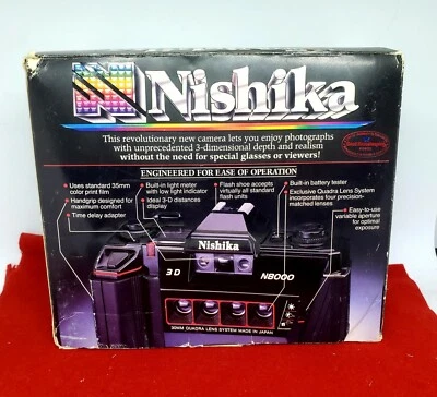 Brand New Nishika N8000 35 mm Quadrascopic Stereo 3D Lenticular Vintage