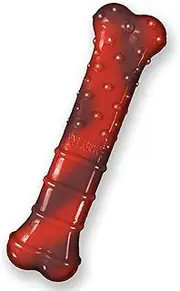 Nylabone Extreme Tough Dog Chew Toy Bone, Durable, Cleans Teeth, Beef Jerky Flavour, Medium, for Dogs Up to 16 kg