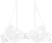 [TiaoBug] Women Transparent Clear Bra Invisible Strap Plastic Disposable Underwear Push Up Bralette for Wedding Stage