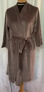 Splendid Velour Robe Womans Small/Medium Grey/Brown NEW WITH TAGS MSRP $64.00