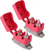 TIDTALEO 2pcs Automatic Reset for Open Circuit Interrupter Car Fuse Circuit Breaker Fuse Circuit Breaker Boat Fuse Tap Fuse Holder Thermal Circuit Breaker Auto Reset Automotive Plastic Red