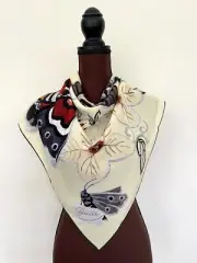 New Gucci Scarf Kris Knight Butterfly Yellow Floral Silk Wrap wt Gucci Gift Box
