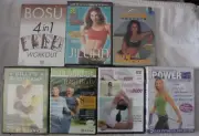 NEW workout DVD lot Stephanie Huckabee's Power Fit Tae Bo Jillian Michaels Bosu