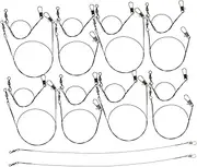 BIUDECO Fishing Leaders Swivels 30pcs Steel Wire Leaders Snaps for Tackle Rigging Kit