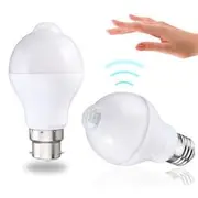 E27 B22 12W SMD5730 24LEDs Infrared Motion Sensor + Light Control Induction Light Bulb AC85-265V E27 PURE WHITE