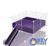 Guinea Pigs Australia 2x2 Loft Add On WHITE GRIDS & PURPLE BASE