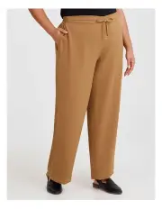 [Taking Shape] Soft Drape Deanna Wide Leg Pant in Cinnamon