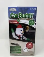3 Foot Snowman Car Buddy Airblown Inflatable Blowups Christmas New in Box