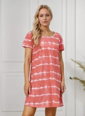 Womens Plus Size Orange & White Nightgown Size 3X NEW