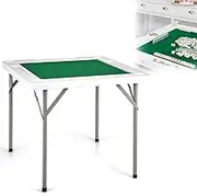AEDNX Mahjong Table，Folding Mahjong Table，Square 4 Player Card Game Table，Portable Folding Poker Domino Board Game Table，for Mahjong Poker Domino Game