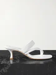 [Manolo Blahnik] Manolo Blahnik - Susa 50 Leather Sandals - White - IT40 IT 40 White