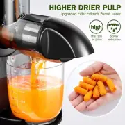 Cold Press Juicer Machines AMZCHEF Slow Masticating Juicer with Reverse Funct.