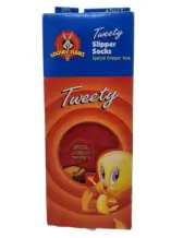 Vtg 1998 Looney Tunes Tweety Bird Slipper Socks Adult One Size Warner Bros NOS