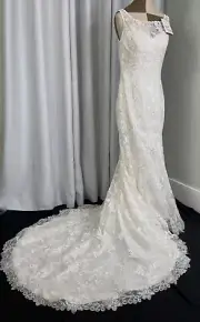 Gorgeous Sottero&Midgley Ivory Wedding Gown Size10~Rhinestone Belt~Not Altered