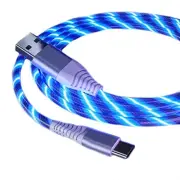 LED Type-C Phone Charging Cable Flowing Light UP USB Charger Sync Data Cords ...
