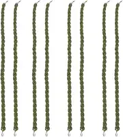 [outret] 4 Pcs Elastic Boot Straps Military Leg Straps Blousing Garters with Metal Hooks Elastic Boot Bands for Fishing Hunting Hiking Cycling Gardening Navy Air Force