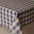 Blue and White Gingham Check PVC Vinyl Table Cloth Wipe Clean