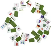 CORHAD Mahjong Tiles Set 48 Tiles Flag Design Perfect for Picnic Family Gatherings Parties