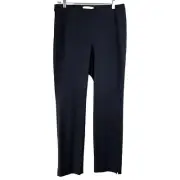 NEW Vince Split Hem Slim Gray Crop Stretch Knit Pants women's Large Charcoal