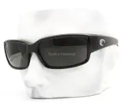 Costa Del Mar Caballito Sunglasses Shiny Black Gray Polarized Glass 580G w/case