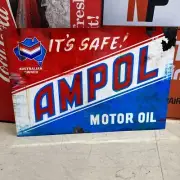 Ampol Chevron Style It’s Safe Motor Oil Repro Sign