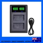 Battery Dual Charger for DMW-BLC12 Panasonic Lumix DMC-FZ2500 DMC-G7 G5 GX8 G85