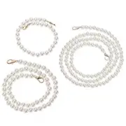 PENTA ANGEL Purse Chain Strap Replacement 3Pcs Imitation Pearl Beads Short