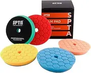 SPTA 150 mm Polishing Pad Hex-Logic Polishing Sponges Wax Sponges Car Polishing Pad Polishing Pad Sponge Polishing Foam Set for Eccentric Polishing Machine Grinding Machine