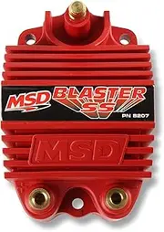 Ignition Coil, Blaster SS, E-Core, Square, Epoxy, Red, 40, 000 V, Each