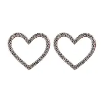 在飛比找momo購物網優惠-【KATE SPADE】經典愛心造型鑲鑽穿式耳環(玫瑰金)