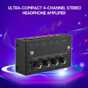 Ultra-Compact 4 Channels Stereo Headphone Amplifier Amp Mono Stereo Switch Q9L9