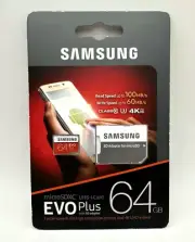 Samsung Memory microSDXC UHS-I Card, EVo Plus 64 GB