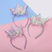 12 Light up Sequin Crown Headband Girls LED Princess Crown Hair loop Party Crown