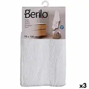 Bath Towel White 70 x 130 Cm 3 Units