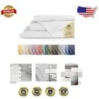 California King Size Deep Pocket 100% Cotton Percale Sheets - Superior Comfort