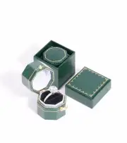Mini ring box for proposals, engagements, weddings - fits easily in your Green