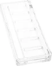 MUSISALY Clear Empty Eyeshadow Palette with Six Compartments Versatile Makeup Storage Box for Blush and Concealer Durable Transparent Plastic Use