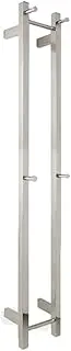 AGUZZO Ezy Fit Vertical Bottom Wired Heated Double Towel Rail - Polished SS