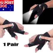 Hot LED Flashlight Glow Gloves Finger Light Gloves Outdoor Camping Waterproof