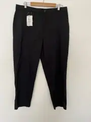 ASOS Size 16 100% Cotton Ladies Pants Black NWT.